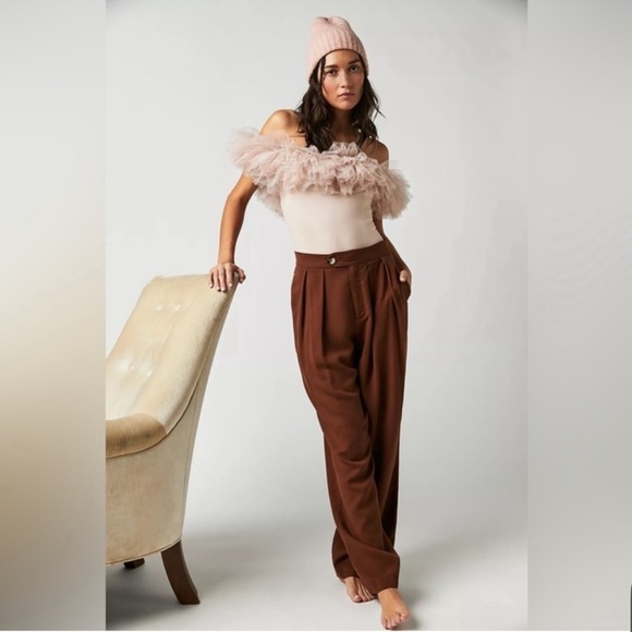 NWOT FREE PEOPLE Big Love Bodysuit in Pink/Rose - Picture 1 of 6